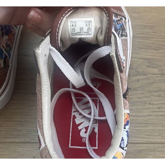 NEW Vans X Disney Old School Sneakers '100th Anniversary Scrapbook' W 5.5 - Picture 5 of 9